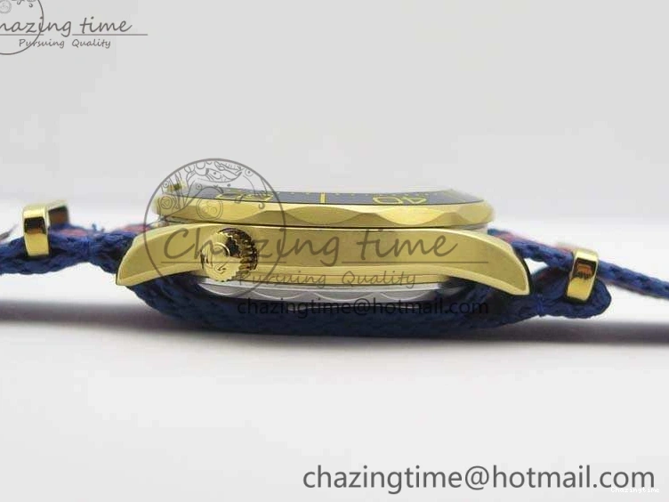 0417 Modern Seamaster 300M 007 YG URF 1:1 Best Edition White Dial Ceramic Bezel On Nylon Strap A 8115